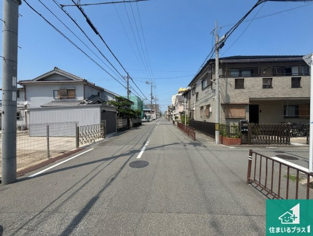 堺市堺区海山町　第1期　新築一戸建ての前面道路含む現地写真|周辺は落ち着いた街並みの住宅地！子育てがしやすい住環境です！まだ未完成ですが、現地でしかわからない事もございます。是非一度ご覧ください。