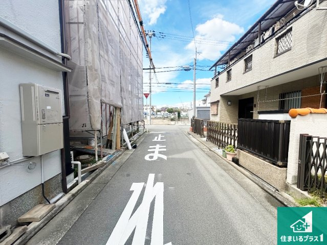堺市堺区海山町　第1期　新築一戸建ての前面道路含む現地写真|周辺は落ち着いた街並みの住宅地！子育てがしやすい住環境です！まだ未完成ですが、現地でしかわからない事もございます。是非一度ご覧ください。