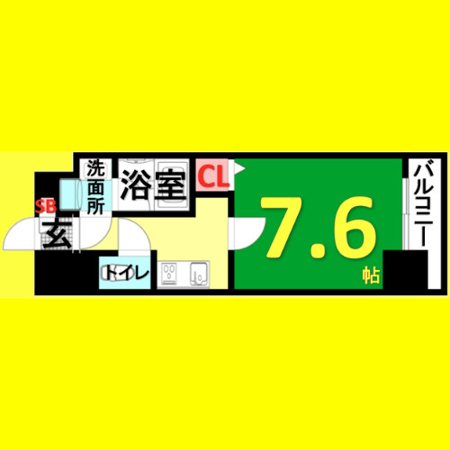 LAPIS　TWOLES(ラピス　トゥレス)　名古屋市賃貸　仲介手数料無料の間取り