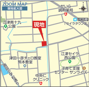 ブルーミングガーデン／東区下江津2丁目／2号棟の地図