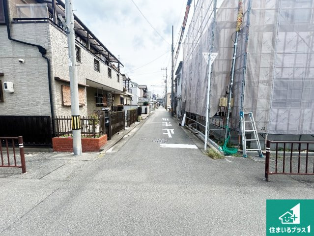 堺市堺区海山町　第1期　新築一戸建ての前面道路含む現地写真|周辺は落ち着いた街並みの住宅地！子育てがしやすい住環境です！まだ未完成ですが、現地でしかわからない事もございます。是非一度ご覧ください。