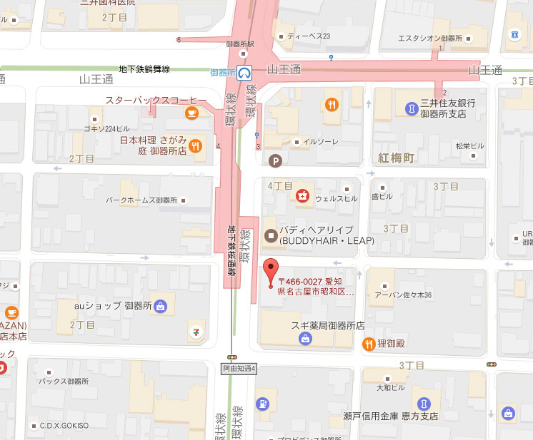 朝日生命名古屋東ビルの地図