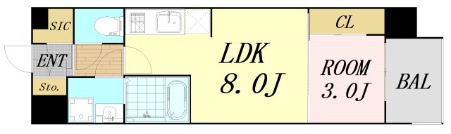 ArtizA瓦屋町Ⅰ　仲介手数料無料の間取り