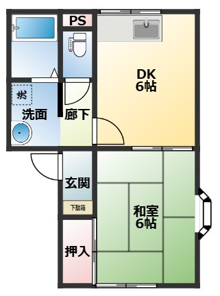 中津川グリーンハイツの間取り