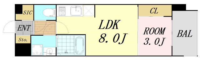 ArtizA瓦屋町Ⅰ　仲介手数料無料の間取り