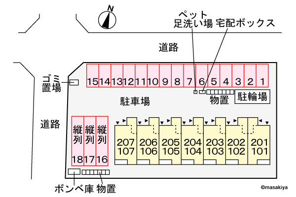 アラモードの区画図