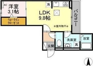 Gooden溝旗(グッデンミゾバタ)の間取り