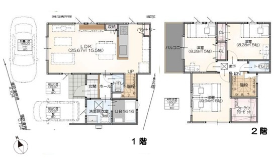 【間取り】 | 姫路市飾磨区下野田新築戸建