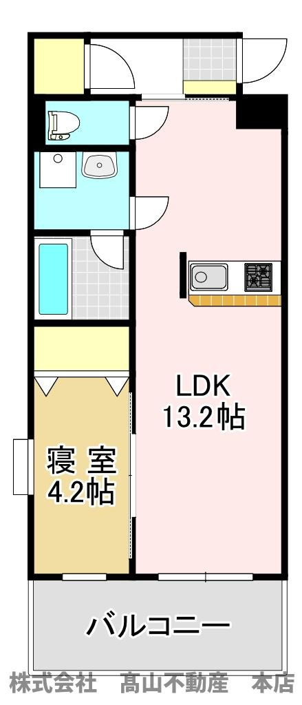 宗像市葉山２丁目の賃貸マンションの間取り