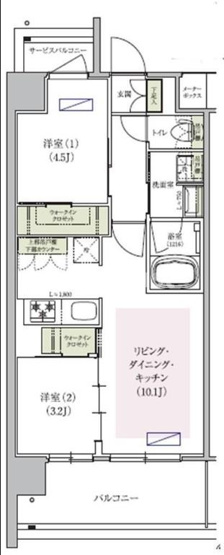 【間取り】 | アーバネックス中崎町Ⅱ