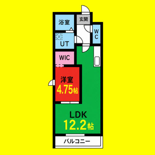 Perle blanc南荒子　(パールブラン　ミナミアラコ)　名古屋市賃貸　仲介手数料無料の間取り