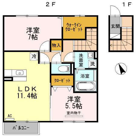 【間取り】 | モラン角木B