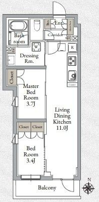 ＬｉｖｅＣａｓａ千鳥町の間取り