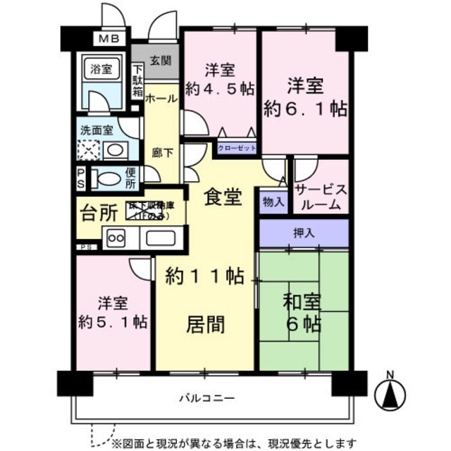 西新南ハイツ　３０２号の間取り