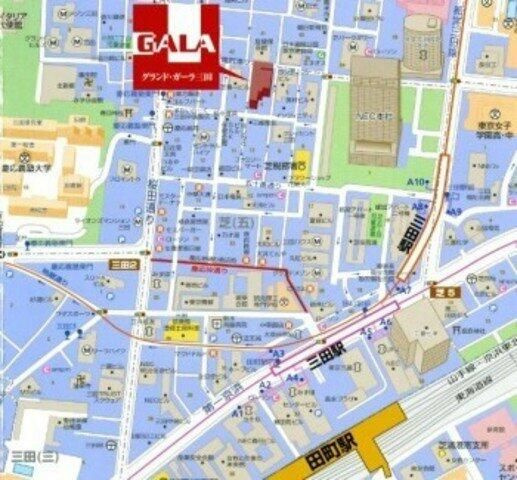 グランド・ガーラ三田の地図