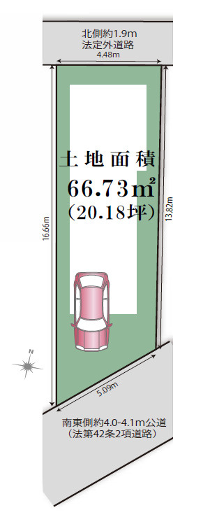 練馬区富士見台2丁目　車庫×制震　省エネ適合住宅　限定1棟の区画図