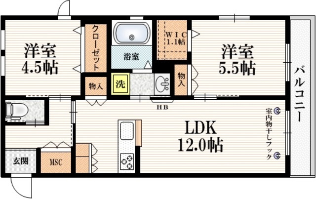橘RESIDENCEの間取り|収納豊富で使いやすい間取り