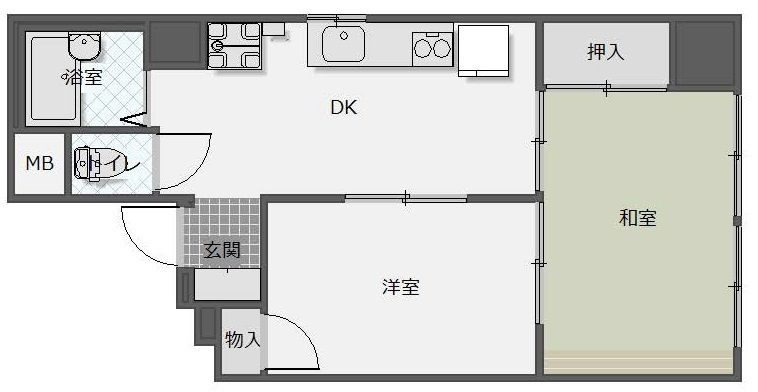 阪上ロイヤルハイツ第二の間取り