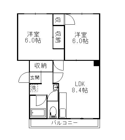 春採ハイツの間取り