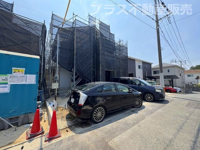【外観】 | 福岡市東区三苫2丁目4期　1号棟（全2棟）【仲介手数料無料・0円】 | 現地写真。プラス不動産販売なら、現場の全ての棟をまとめてご見学頂けます。