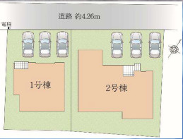 【区画図】 | 福岡市東区三苫2丁目4期　1号棟（全2棟）【仲介手数料無料・0円】 | 区画図です。1号棟