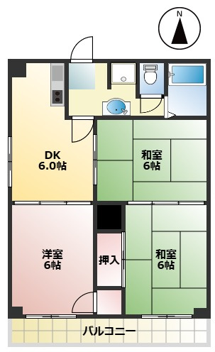 クラウン石立Ⅰの間取り