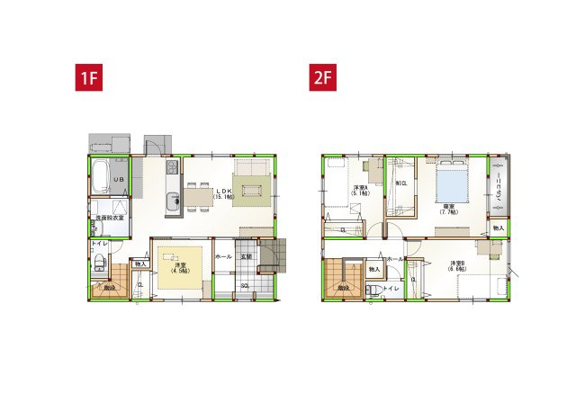 【間取り】 | 高知市瀬戸東町３丁目/2区画 | １号地