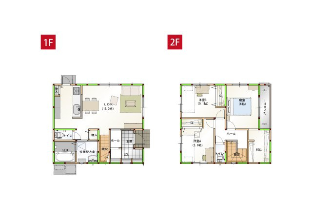 【間取り】 | 高知市瀬戸東町３丁目/2区画 | ２号地