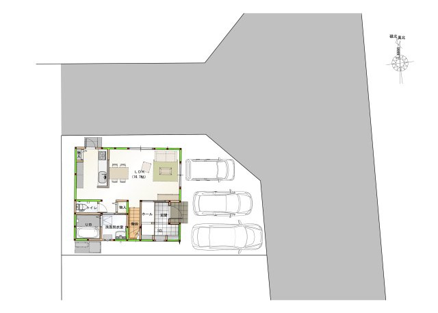 【区画図】 | 高知市瀬戸東町３丁目/2区画 | ２号地