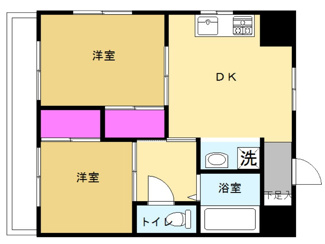 【間取り】 | 藤沢市湘南台５丁目-湘南台駅-中古マンション３６.９７平米-54-4- | 参考プランです。リフォーム参考プラン・見積りご提案可能