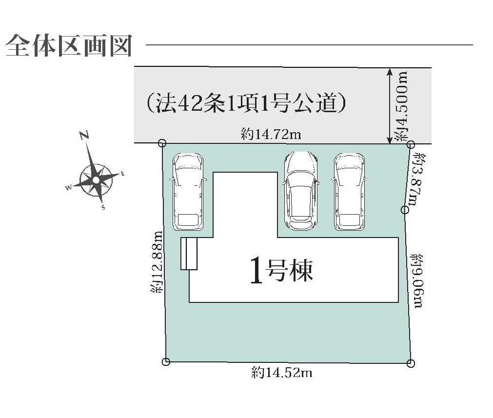 【横浜市保土ケ谷区法泉3丁目6-72新築戸建て】★仲介手数料無料★（初音が丘小学校・橘中学校）の区画図