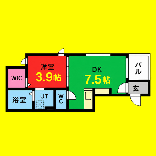 La Fille Gokiso　名古屋市賃貸　仲介手数料無料の間取り