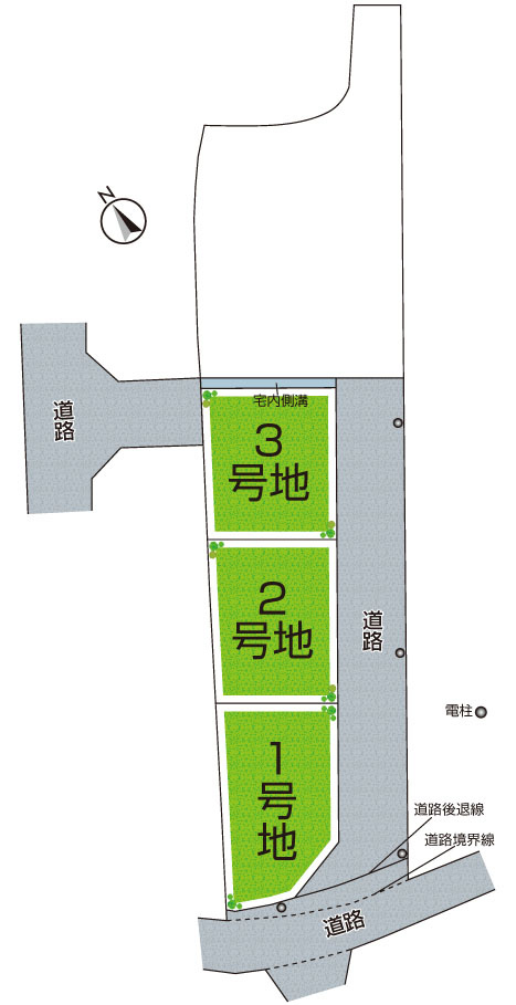 枚方市田口　第6期　売土地の区画図|全5区画