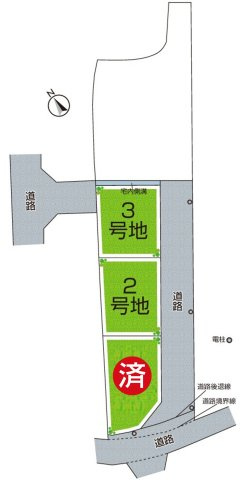 ■枚方市田口　第6期　売土地の区画図|全5区画