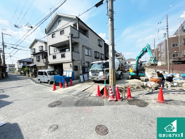 ■枚方市田口　第6期　売土地の前面道路含む現地写真|周辺は落ち着いた街並みの住宅地！子育てがしやすい住環境です！