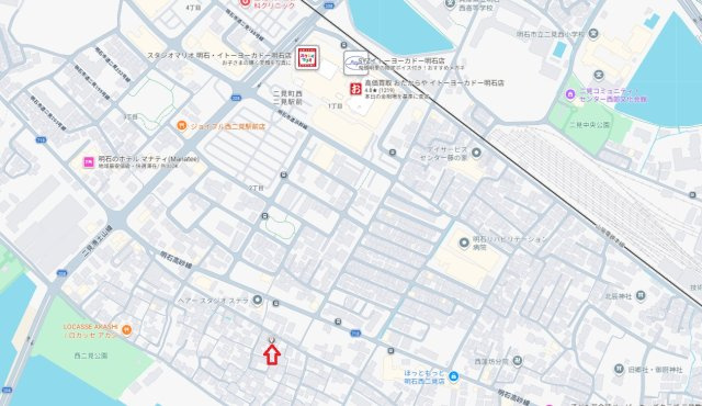 明石市二見町西二見　土地の地図
