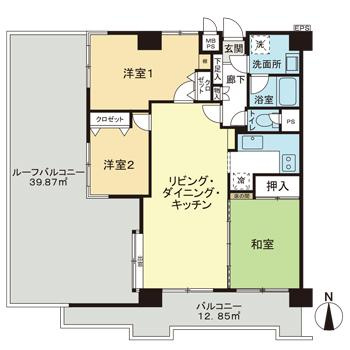 ライオンズマンション本川越第２の間取り