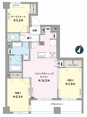東急ドエルアルス大島の間取り