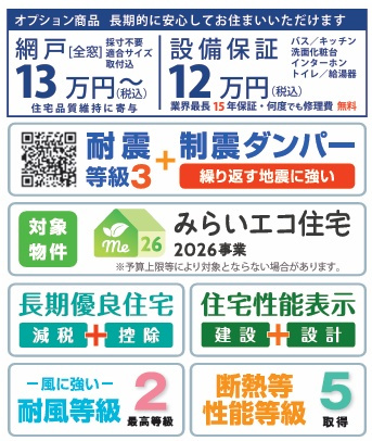 郡山市富田町字西原　　　　１号棟　　　大島小学校、郡山第６中学区の省エネ性能ラベル