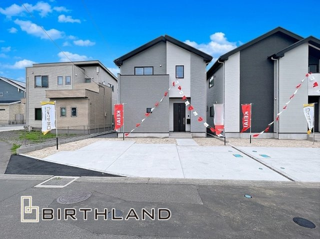 新築戸建・新築建売　郡山市富久山町8期　明健小・明健中の外観|駐車スペースは並列3台可能です！（車種による）