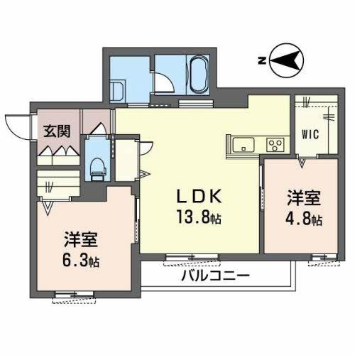 ル　ボヌール　ヤエの間取り