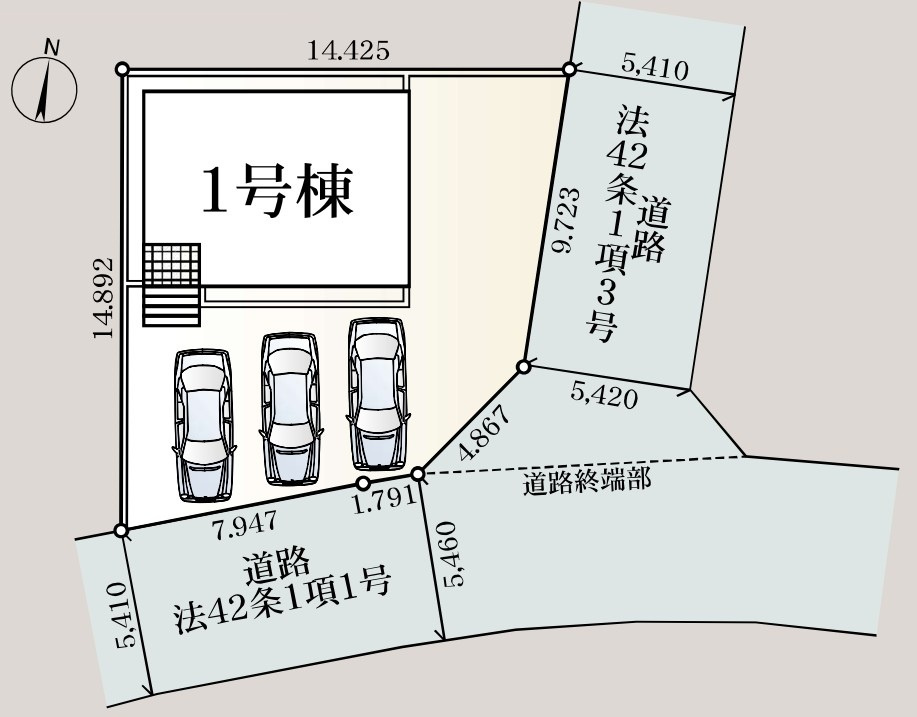Cradle garden　美里町小茂田第4の区画図|図面と現況が異なる場合、現況を優先とします。