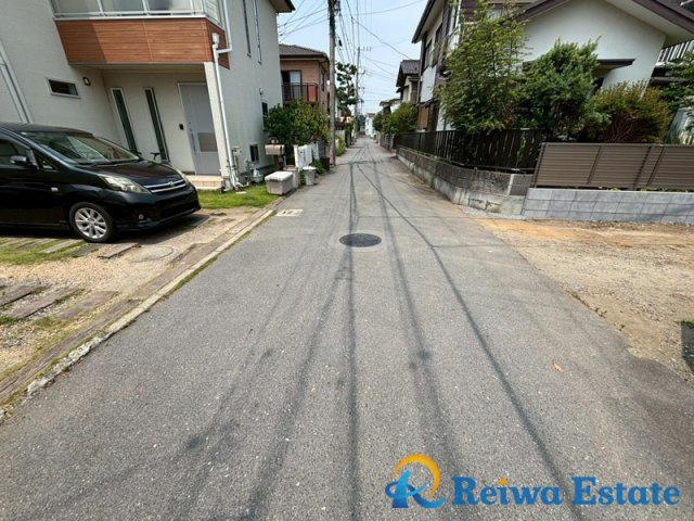 売地　茅ヶ崎市東海岸南5丁目の前面道路含む現地写真