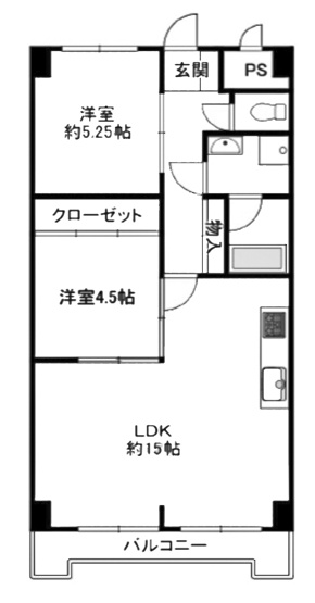 【間取り】 | レジデンス山科 | 専有面積60.48㎡
