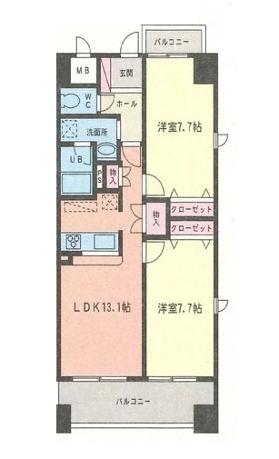 【間取り】 | フォレスト白鳥【名古屋市賃貸・カウンターキッチン】