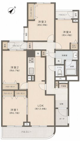 【間取り】 | かしの木台ハイツ19-7号棟