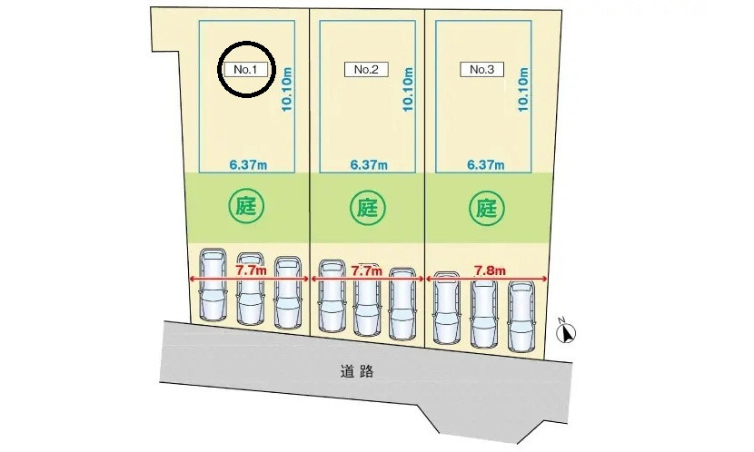 八幡東2丁目の土地図