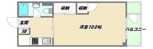 大阪市東淀川区東中島１丁目の賃貸マンションの間取り