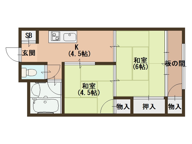 【間取り】 | マスターズエル住之江584