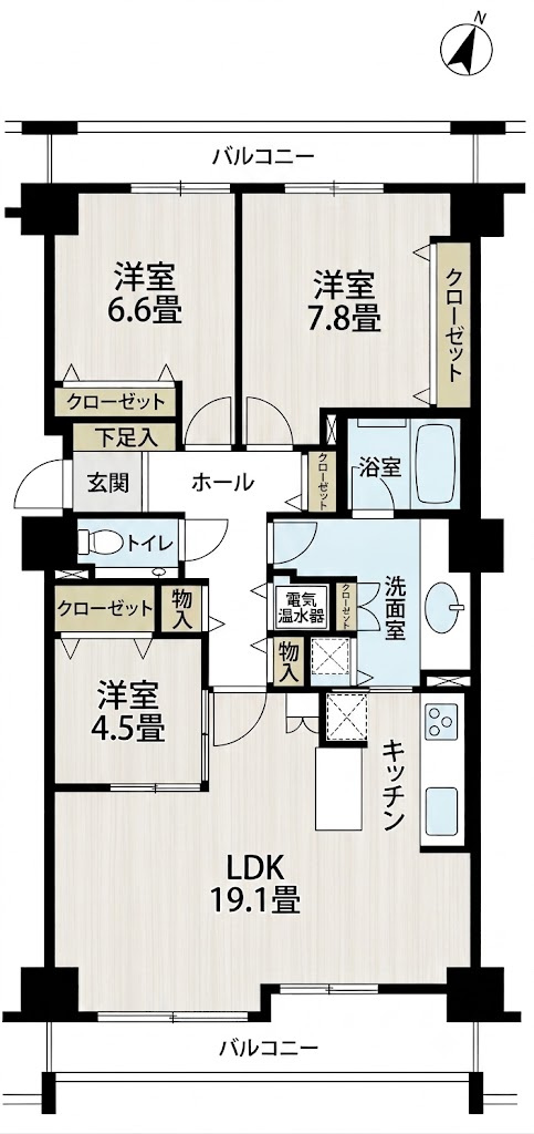ル・ケレス南円山の間取り